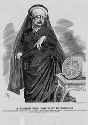 Een interessante weduwe: bedroefd maar niet ontroostbaar, Graphic Co. Lith, New York, 1876